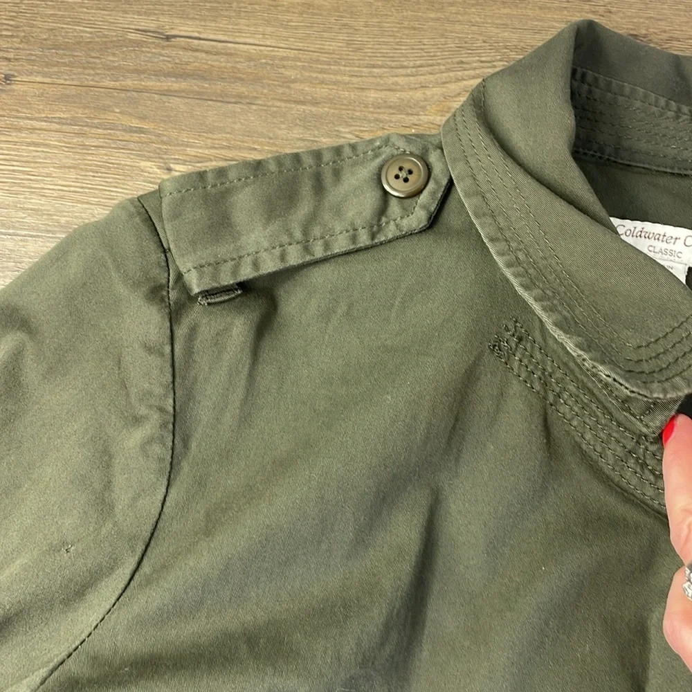 Coldwater Creek Women’s  Army Green Belted Utility Jacket, Size 18 - Picture 6 of 14